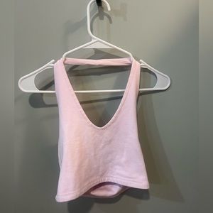 Brandy melville light pink halter neck top! never worn with no tags
